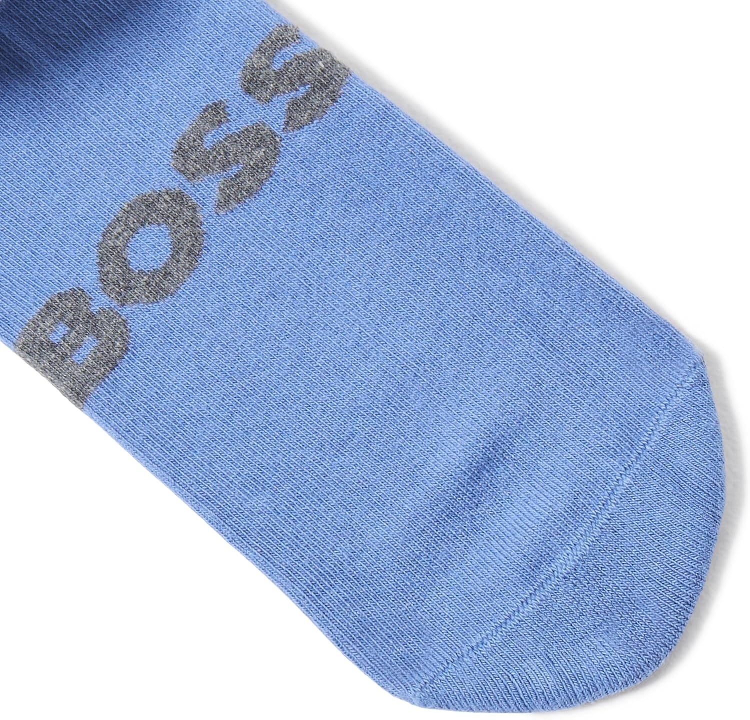 image:imageBOSS Mens 2 Pack Iconic Bold Logo Combed Cotton Ankle SocksBijou Blue