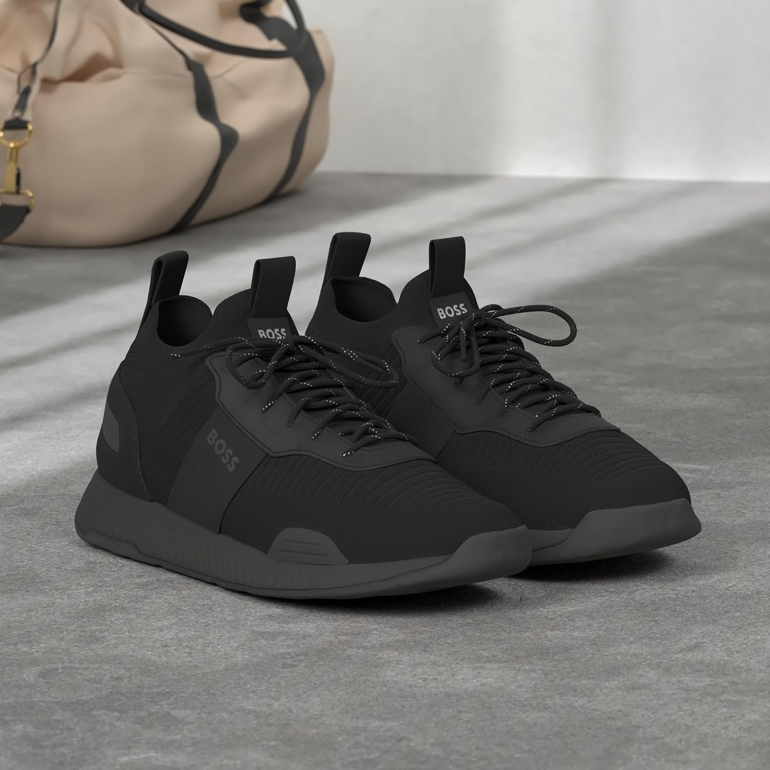 image:imageBOSS Mens Mesh Mix Running SneakersBlack Oil