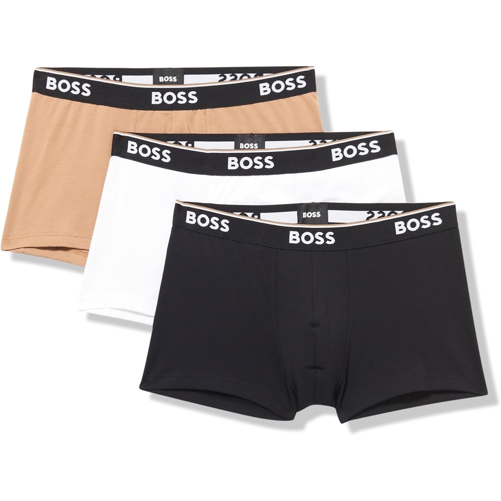 image:imageBOSS 3Pack Power TrunksBlack CrowCamelWhite