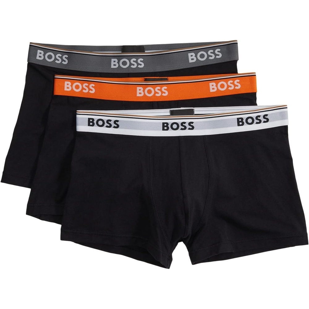 image:imageBOSS 3Pack Power TrunksDark Black  Tangerine  Dark Black  Slate Grey  Dark Black  Frost White