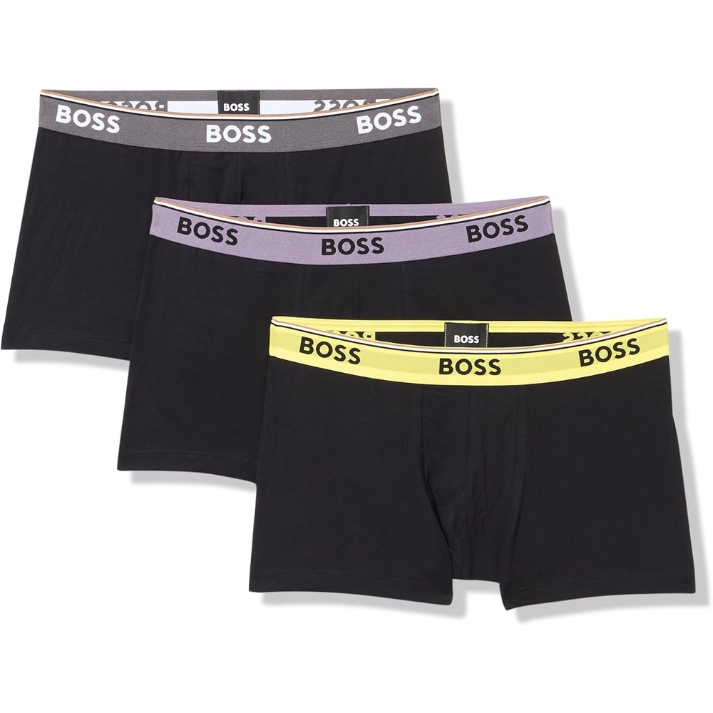 image:imageBOSS 3Pack Power TrunksOlive BandYellow BandPurple Band