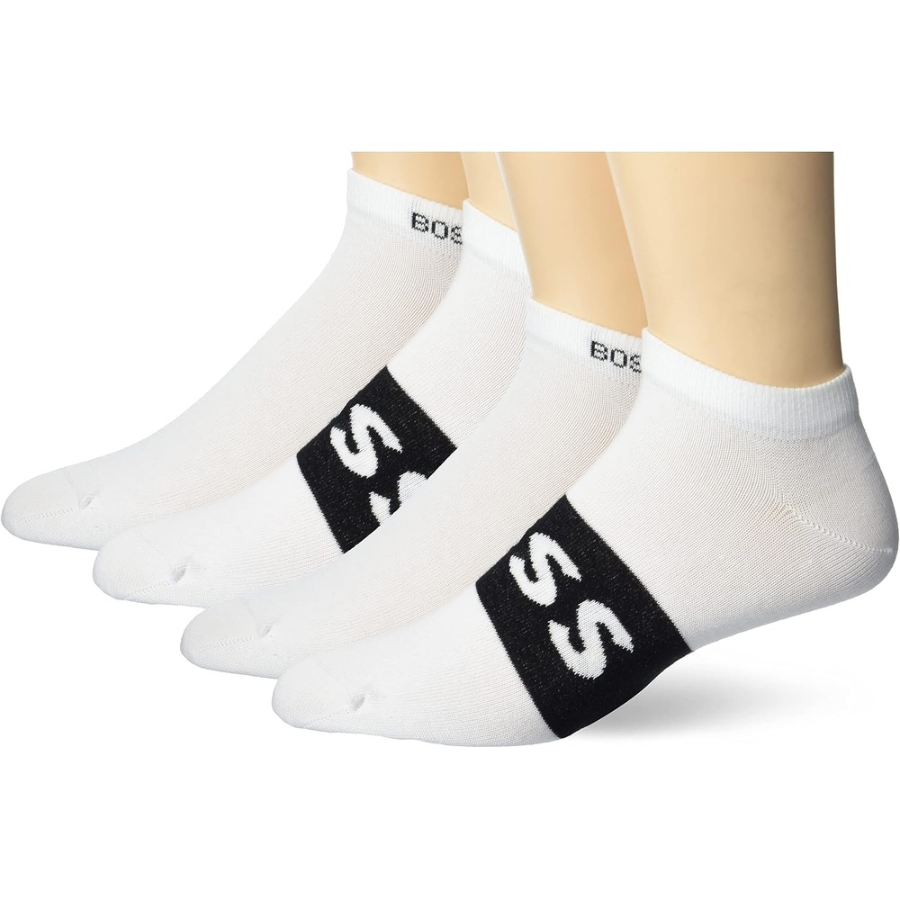 image:imageBOSS Mens 2 Pack Big Logo Ankle SocksWhite