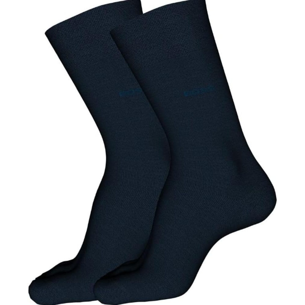 image:imageBOSS Mens 2pack Solid Mercerized Cotton Dress SockNacy