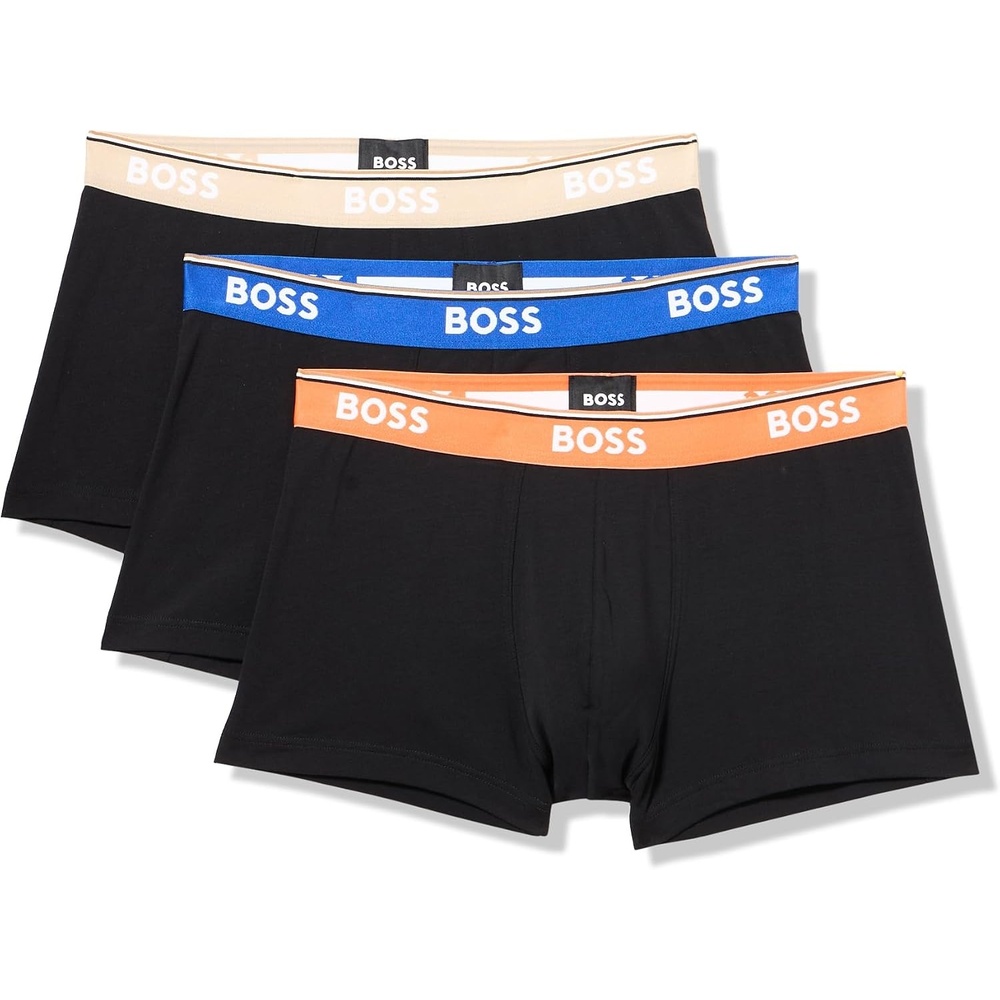 image:imageBOSS Mens 3pack Multi Color Bold Logo TrunksBlack Carbon