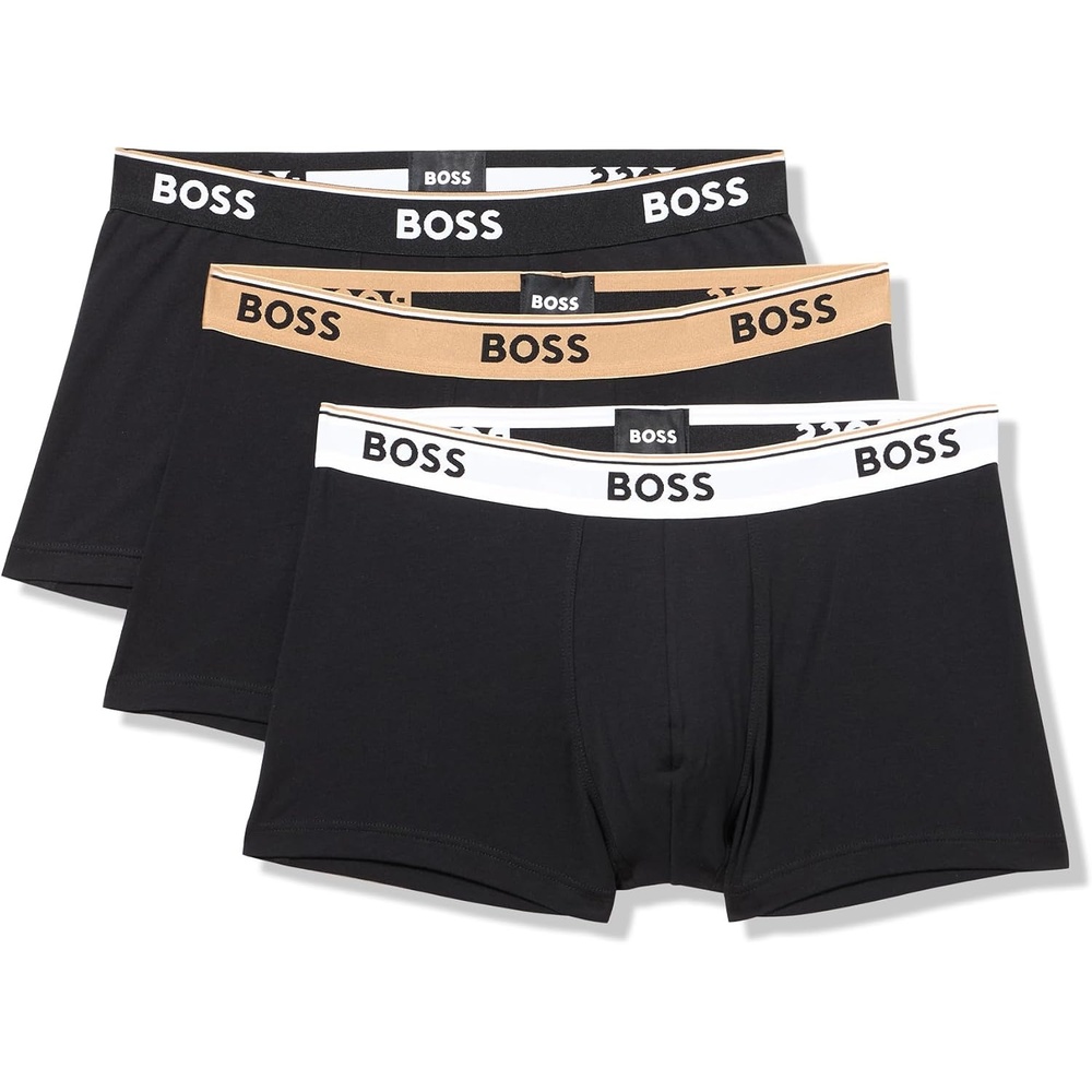 image:imageBOSS Mens 3pack Multi Color Bold Logo TrunksBlack Gloss