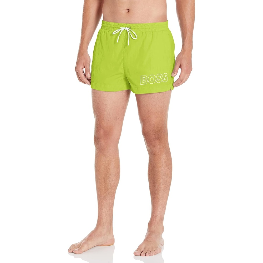 image:imageBOSS Mens Big Logo Swim TrunkElectric Lime