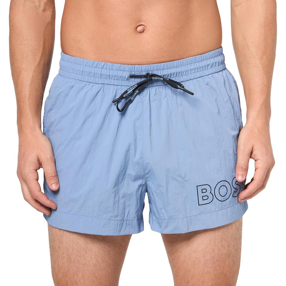 image:imageBOSS Mens Big Logo Swim TrunkLight Blue Berry