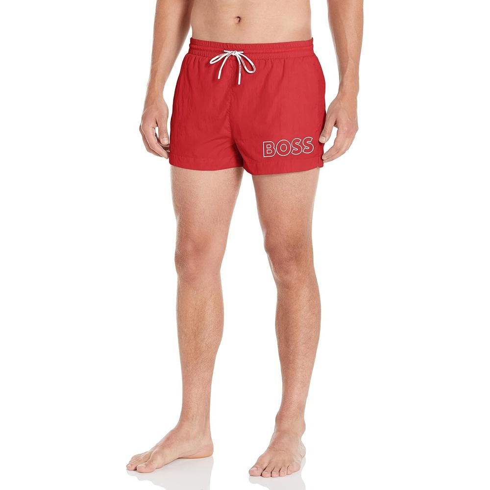 image:imageBOSS Mens Big Logo Swim TrunkLipstick Red