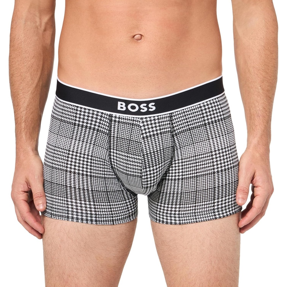 image:imageBOSS Mens Bold Logo Patterned TrunkBlack Houndstooth
