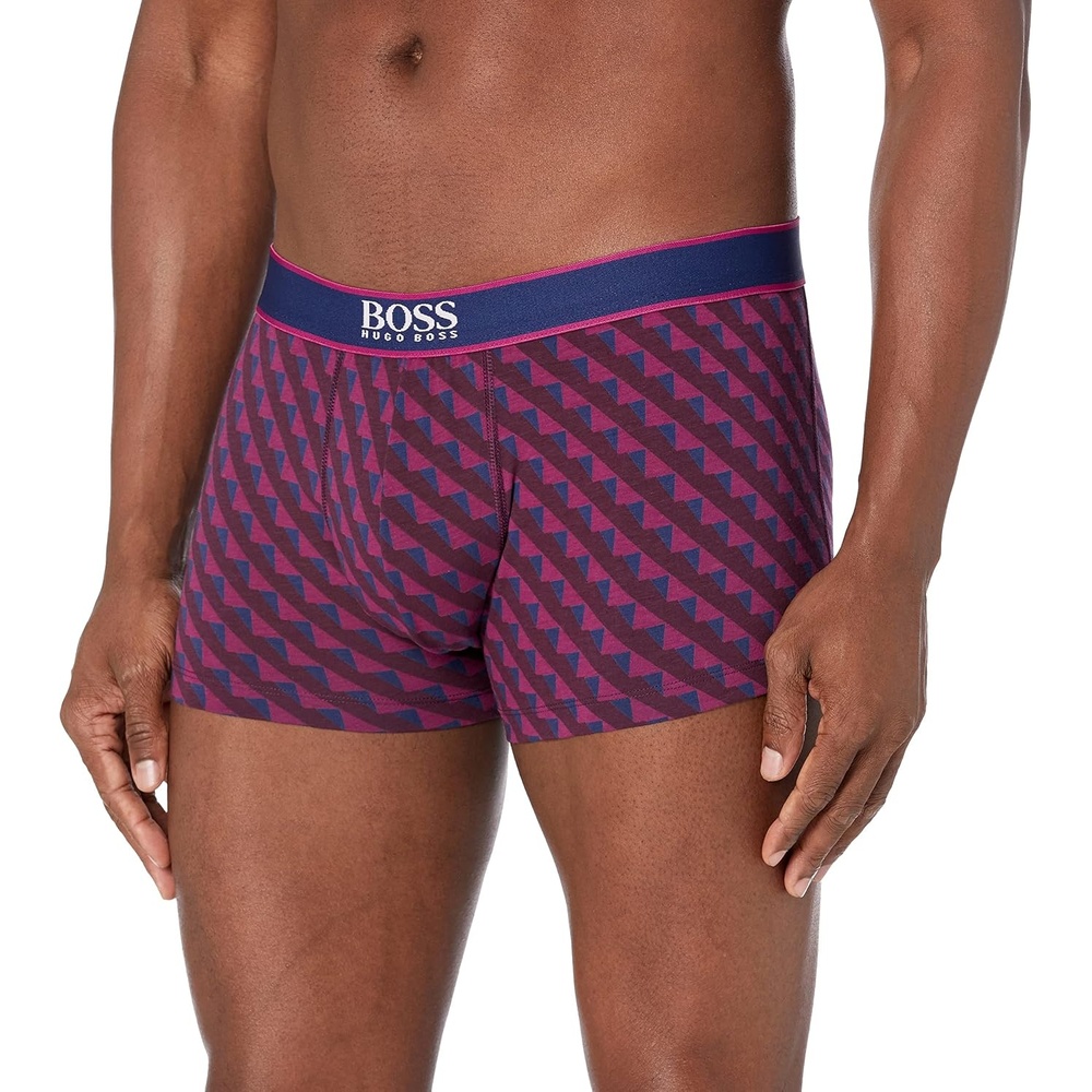 image:imageBOSS Mens Bold Logo Patterned TrunkEggplant Diamonds