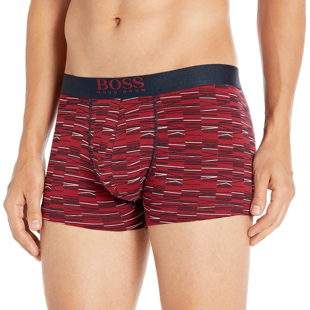 image:imageBOSS Mens Bold Logo Patterned TrunkMedium Red