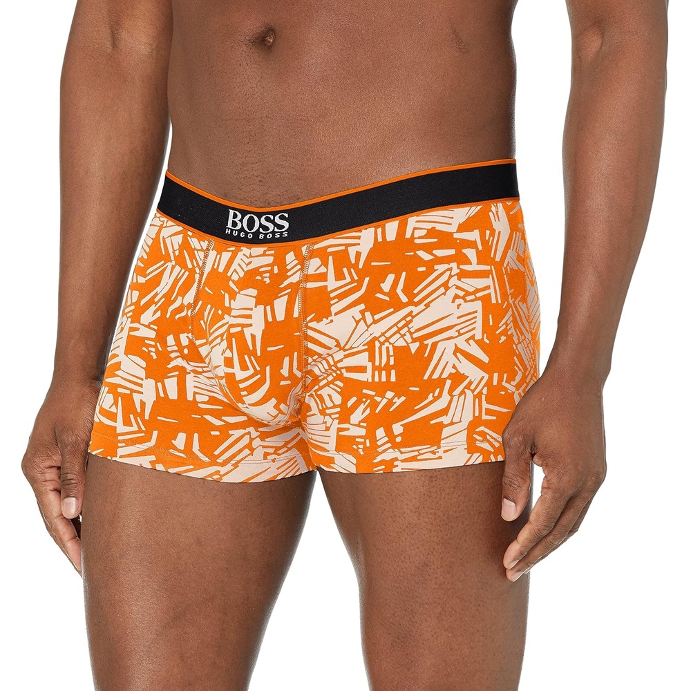 image:imageBOSS Mens Bold Logo Patterned TrunkSolar Orange Tropical
