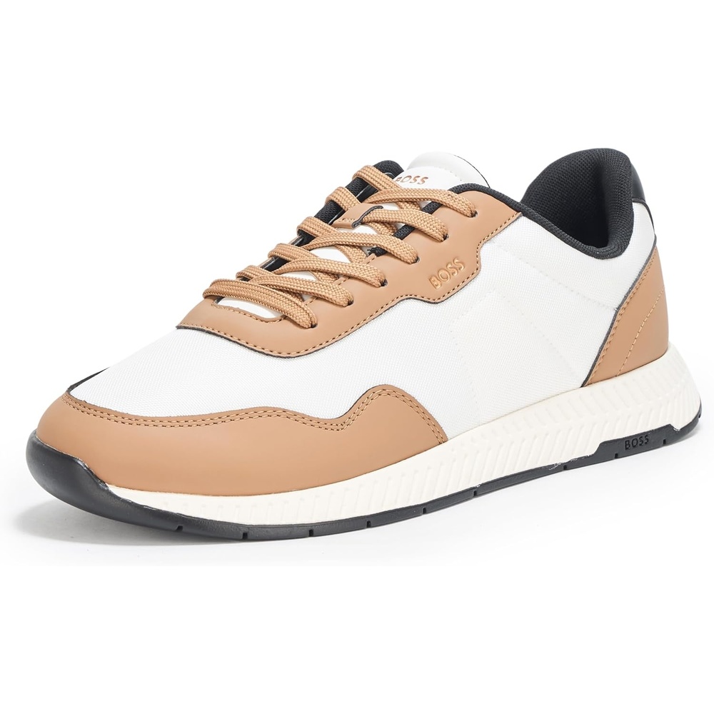 image:imageBOSS Mens Essential Low Profile SneakerCamelWhite Bone