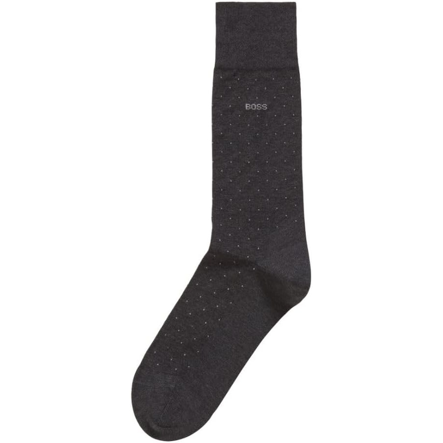 image:imageBOSS Mens George Mercerized Cotton Pin Dot Dress SockCharcoal