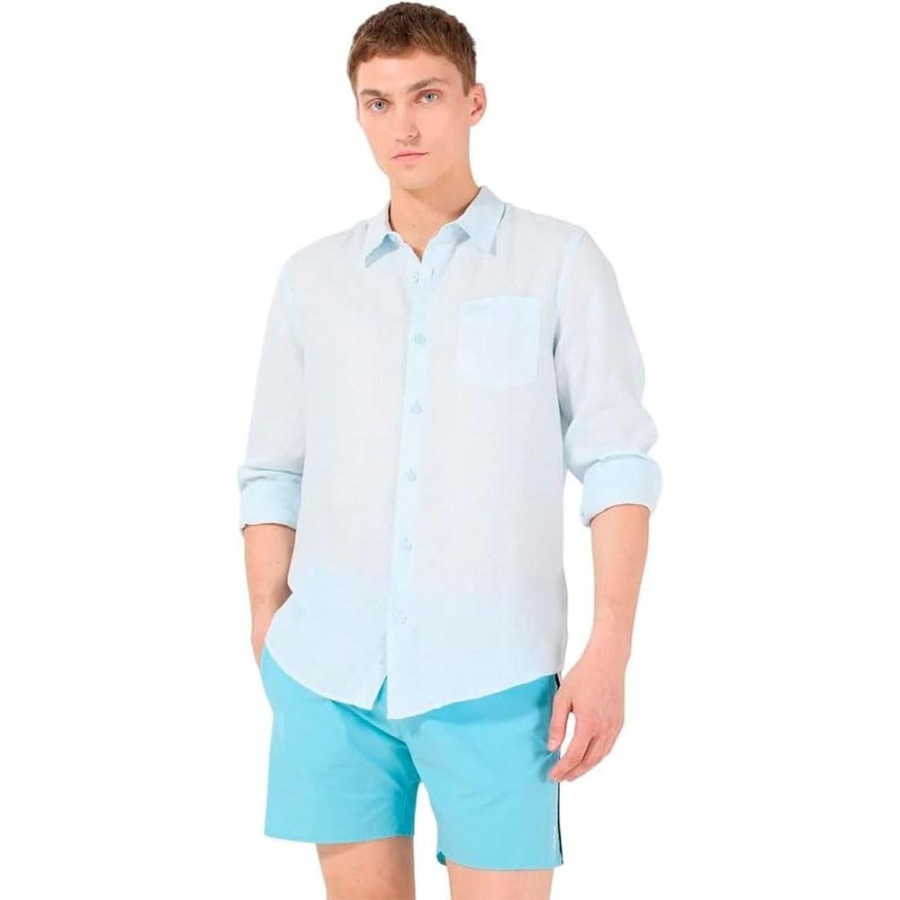 image:imageBOSS Mens Iconic Stripe Swim Trunks455lightPastel Blue