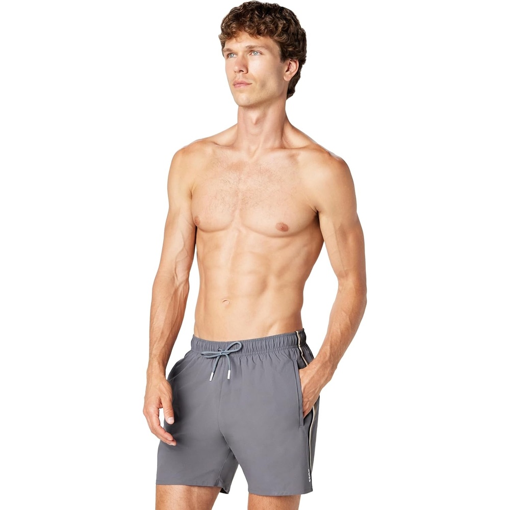 image:imageBOSS Mens Iconic Stripe Swim TrunksCastle Rock