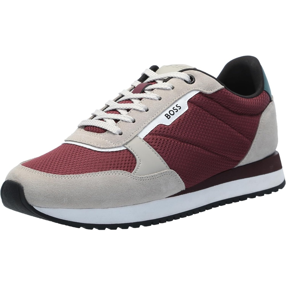 image:imageBOSS Mens Kai Retro Low Profile SneakersBurgundy Plum