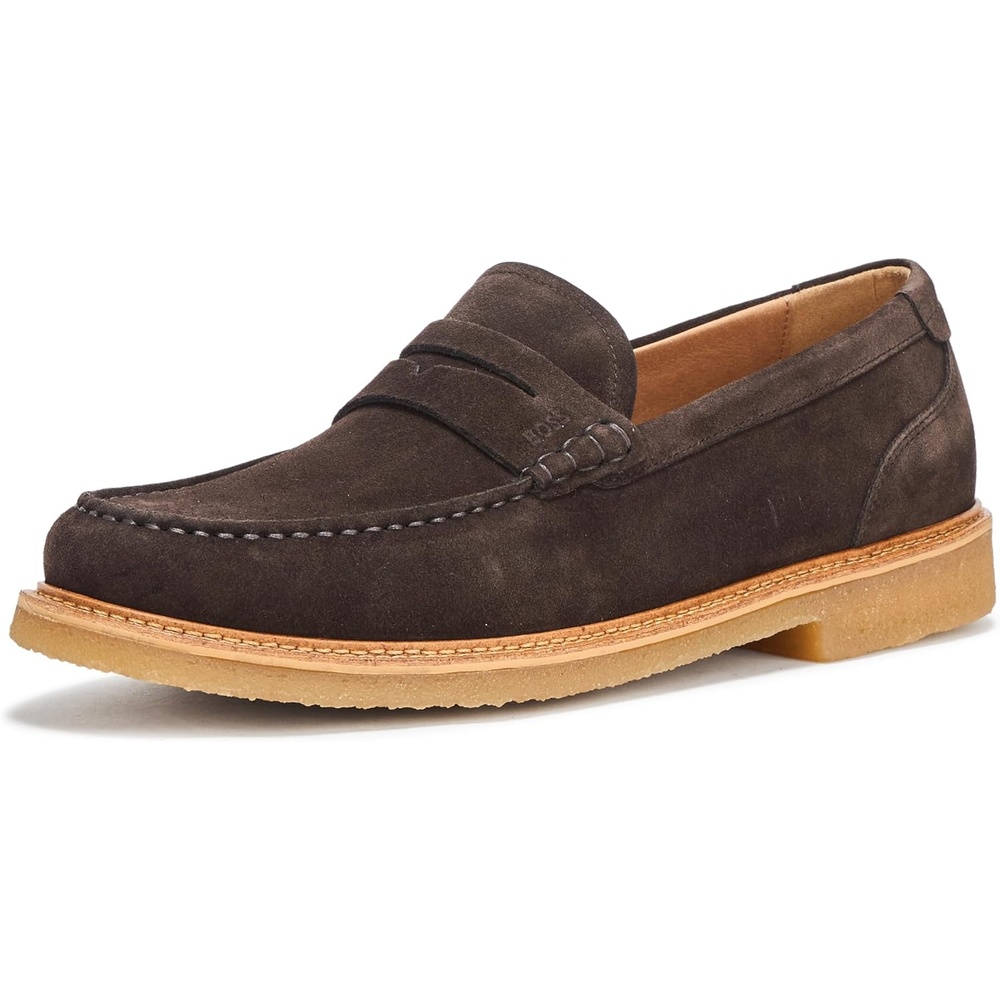 image:imageBOSS Mens Kope Suede Penny LoaferDark Timber Wood