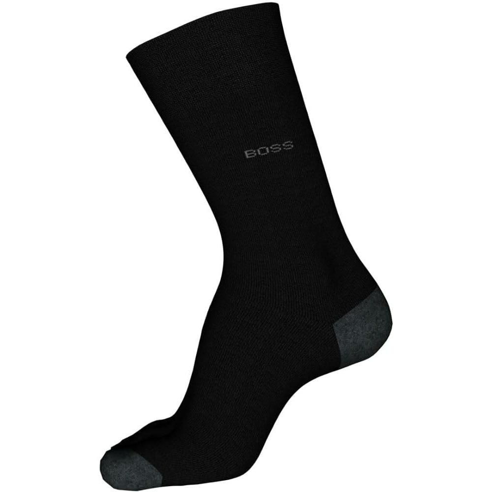 image:imageBOSS Mens Matt Combed Cotton Heel Toe SockBlack