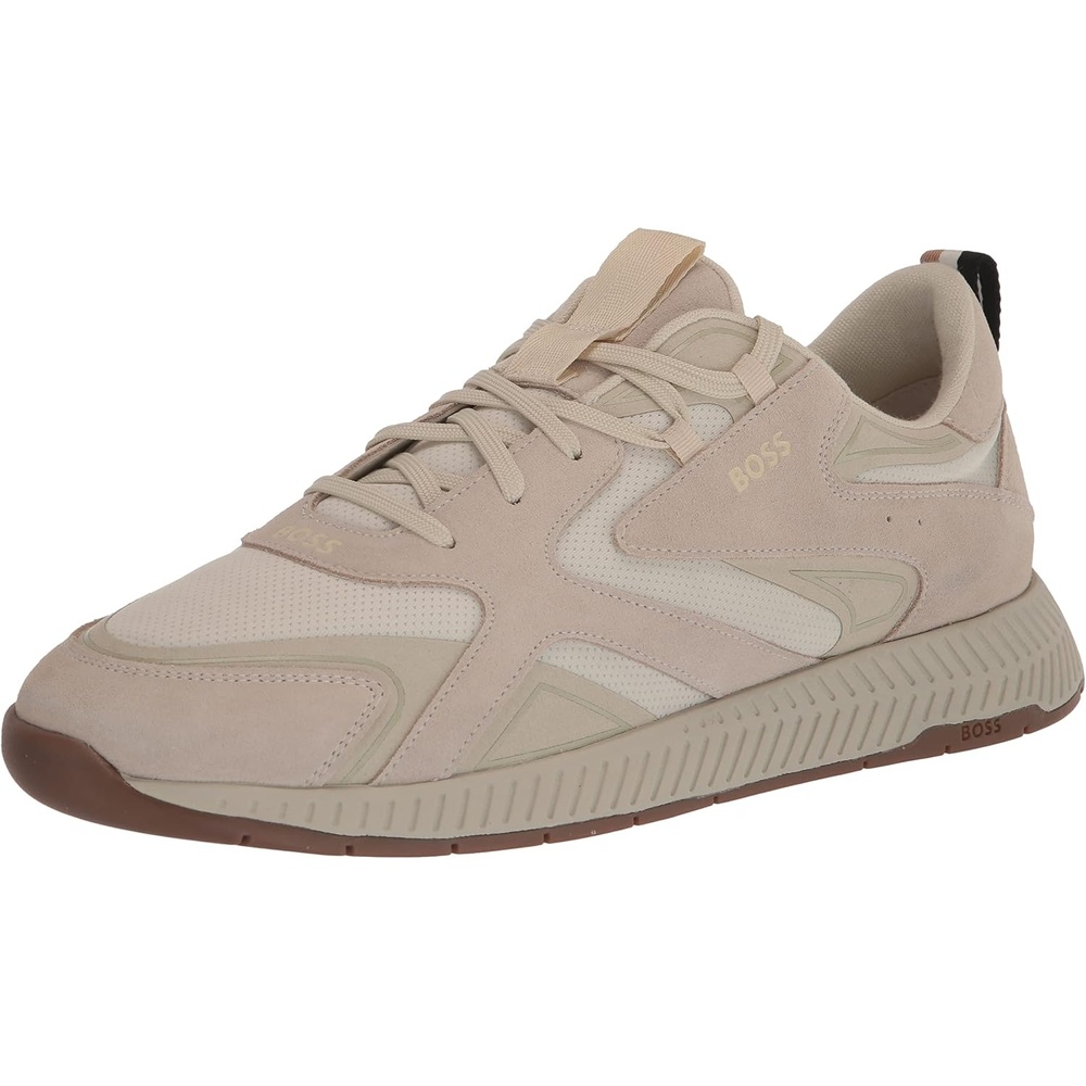 image:imageBOSS Mens Mesh Mix Running SneakersLight Beige