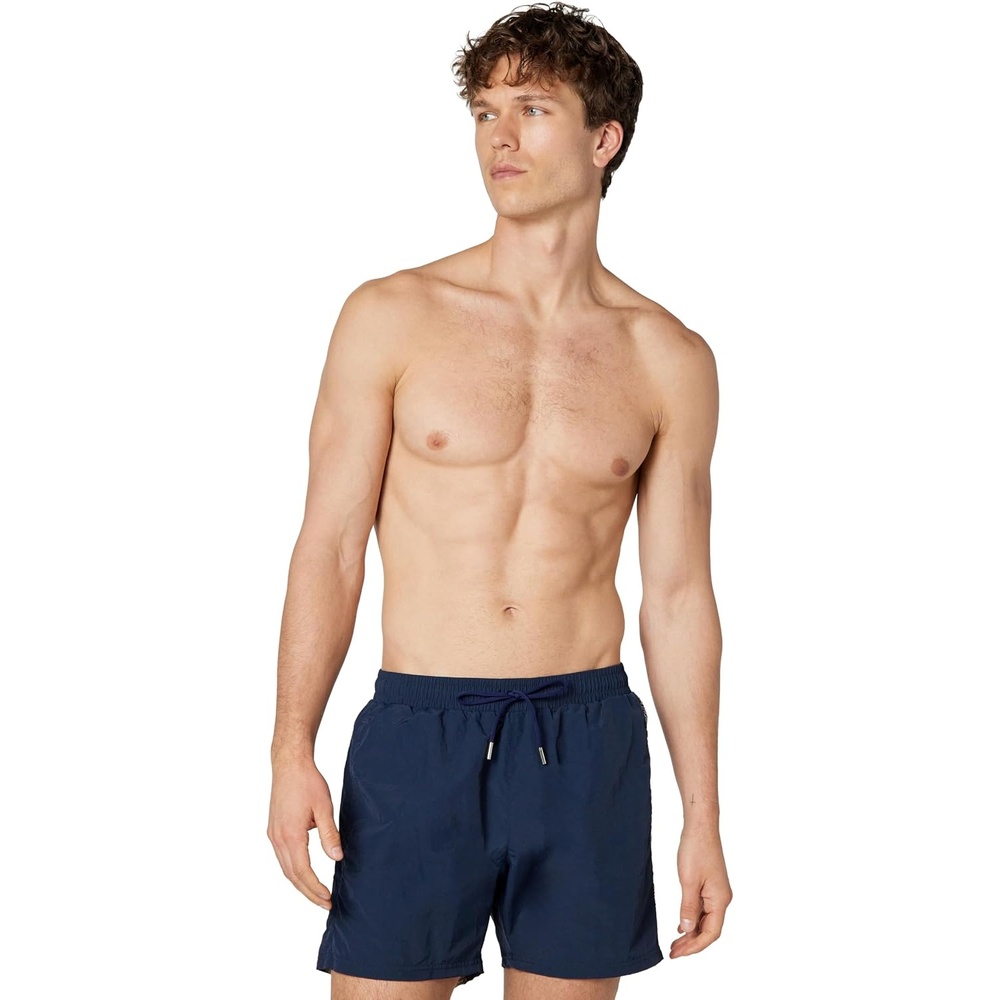 image:imageBOSS Mens Metallic Logo Swim TrunksDark Sapphire Blue