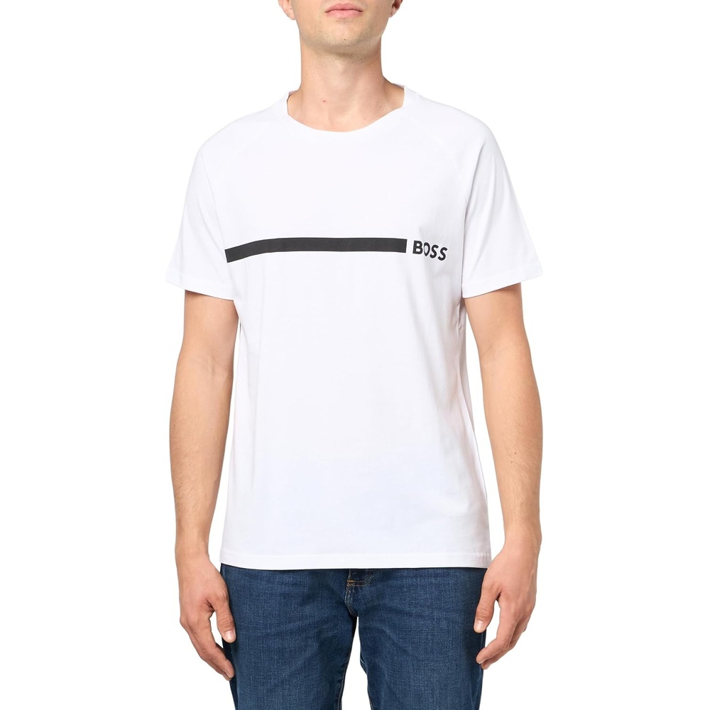 image:imageBOSS Mens Repeat Logo Cotton TShirtSalt White