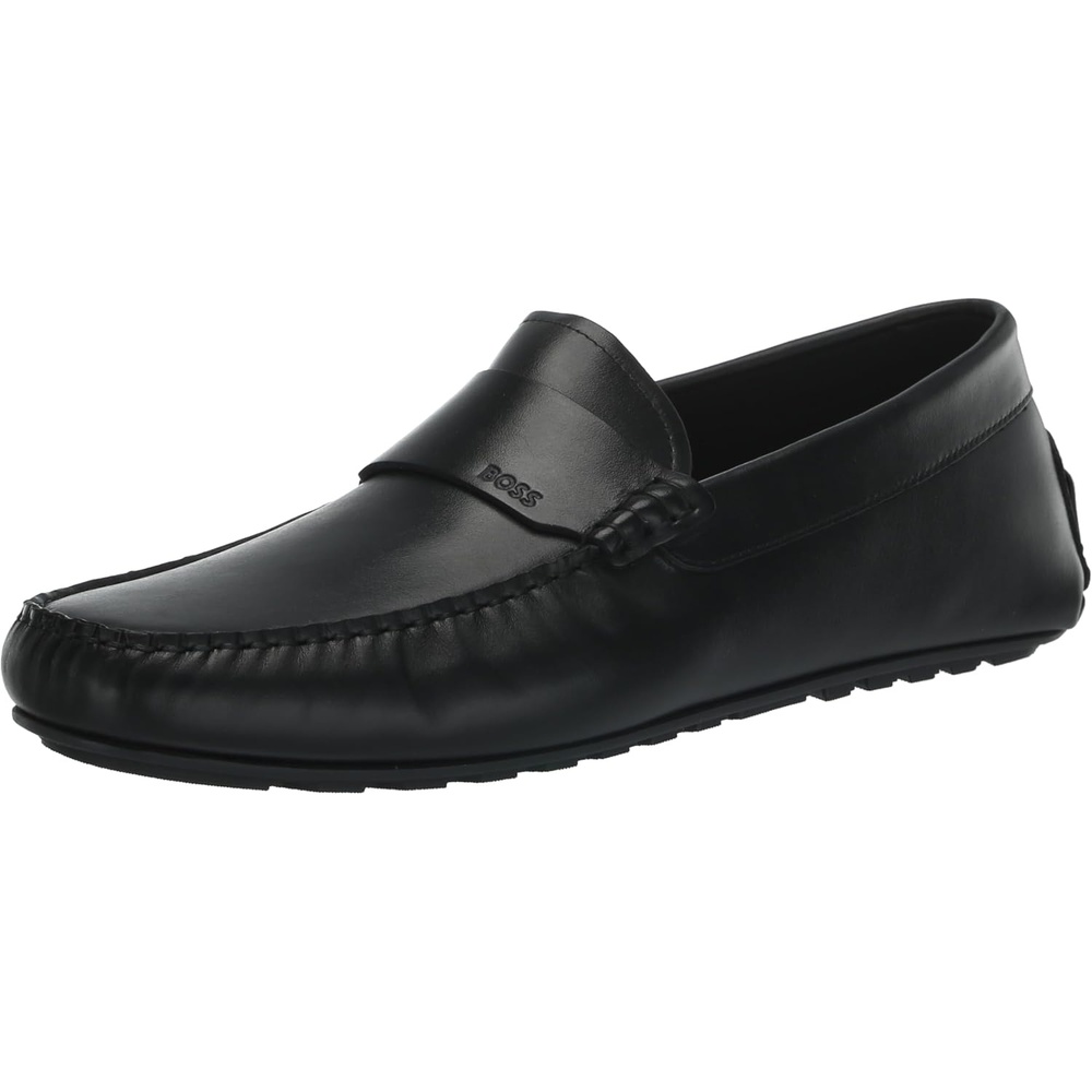 image:imageBOSS Mens Smooth Leather Slip on DriversBlack Storm