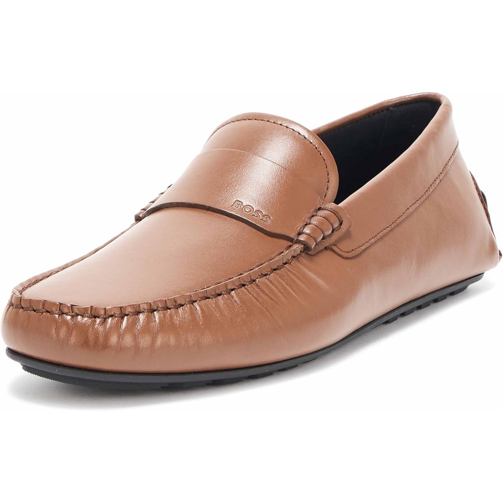 image:imageBOSS Mens Smooth Leather Slip on DriversBurnt Tan