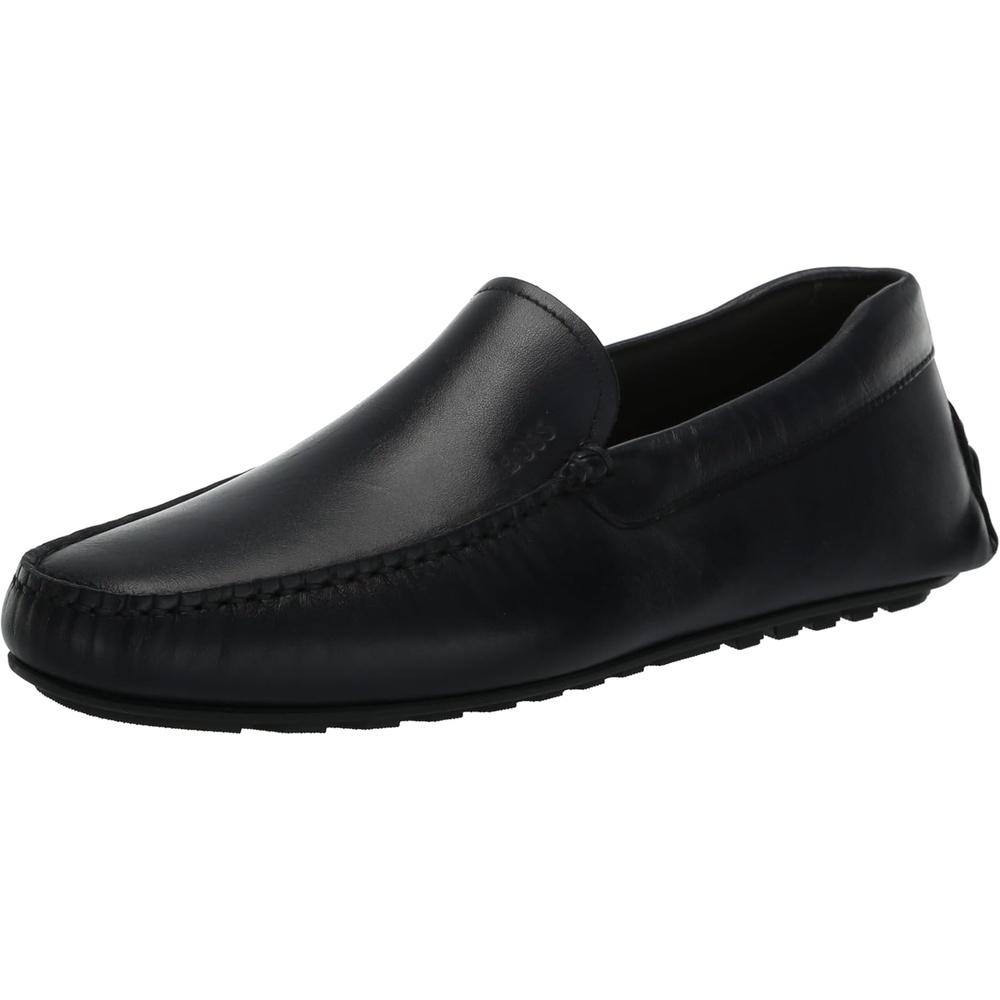 image:imageBOSS Mens Smooth Leather Slip on DriversNight Navy