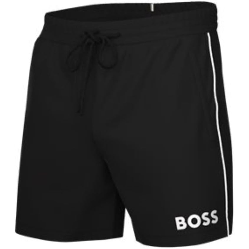 image:imageBOSS Mens Standard Medium Length Solid Swim TrunkBlack
