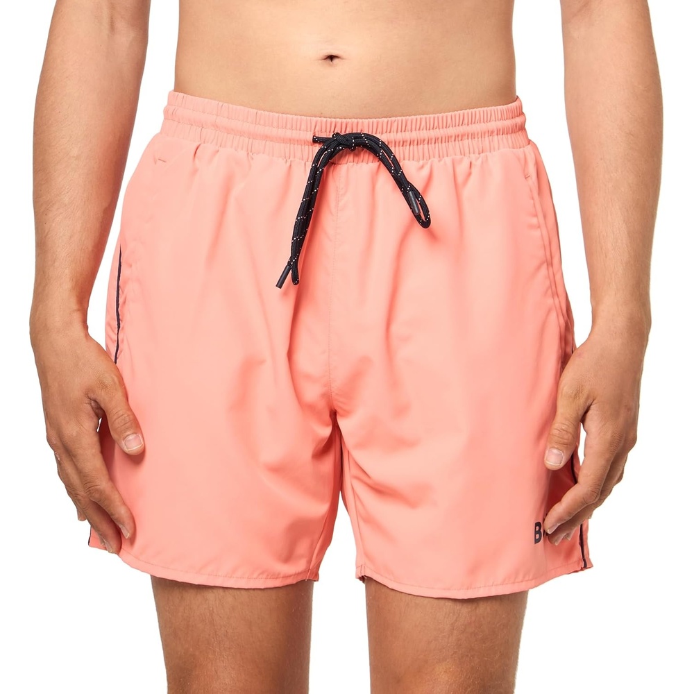 image:imageBOSS Mens Standard Medium Length Solid Swim TrunkPink Petal