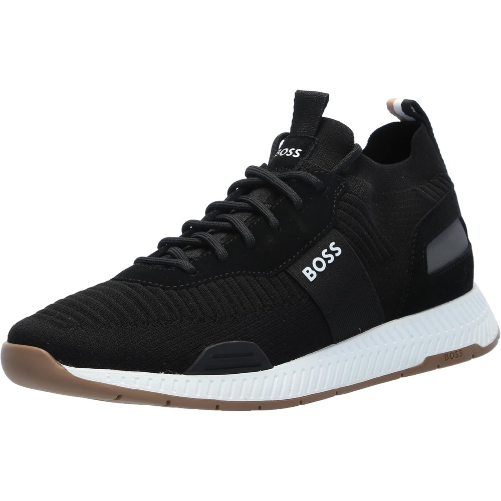 image:imageBOSS Mens Structured Knit Sock Running SneakerDark Coal