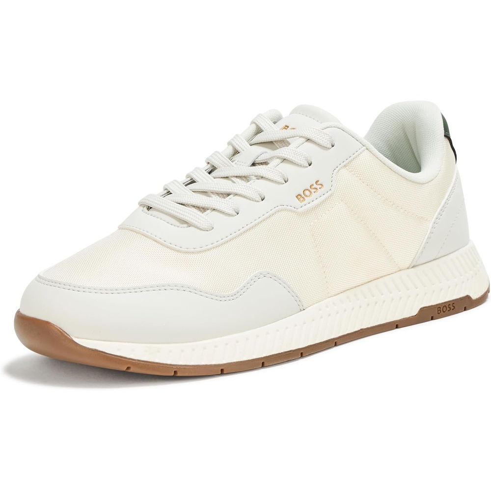 image:imageBOSS Mens Titanium Nylon Blend Laceup SneakersOat Milk