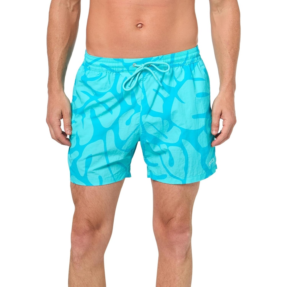 image:imageBOSS Mens Tonal Print Swim TrunksPoolside Green Floral