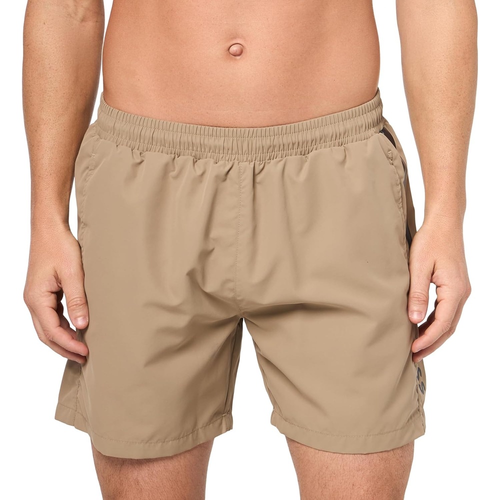 image:imageBOSS Mens Vertical Logo Swim TrunkToasted Pine Nuts