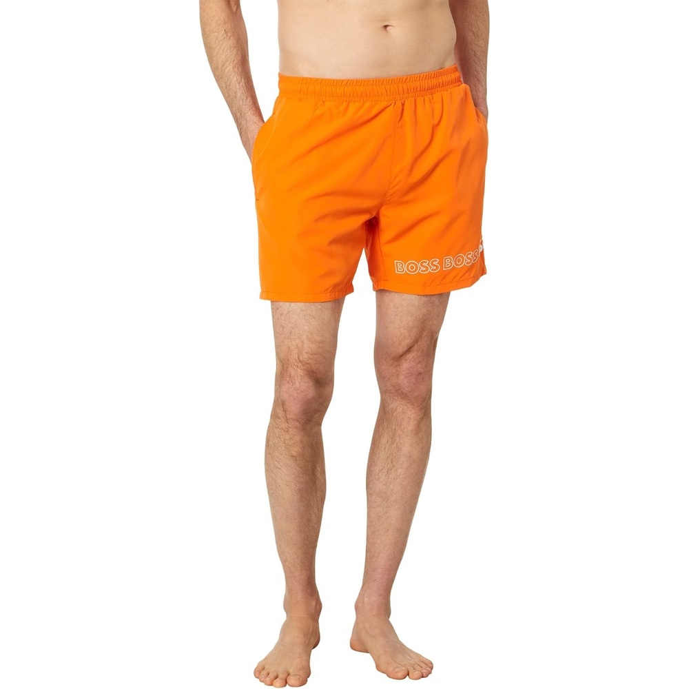 image:imageBOSS Mens Vertical Logo Swim TrunksTangerine