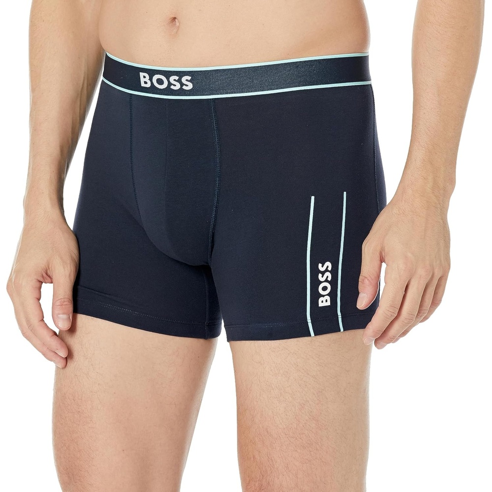 image:imageBOSS mens Boxer Brief 24 LogoDark Harbor Blue