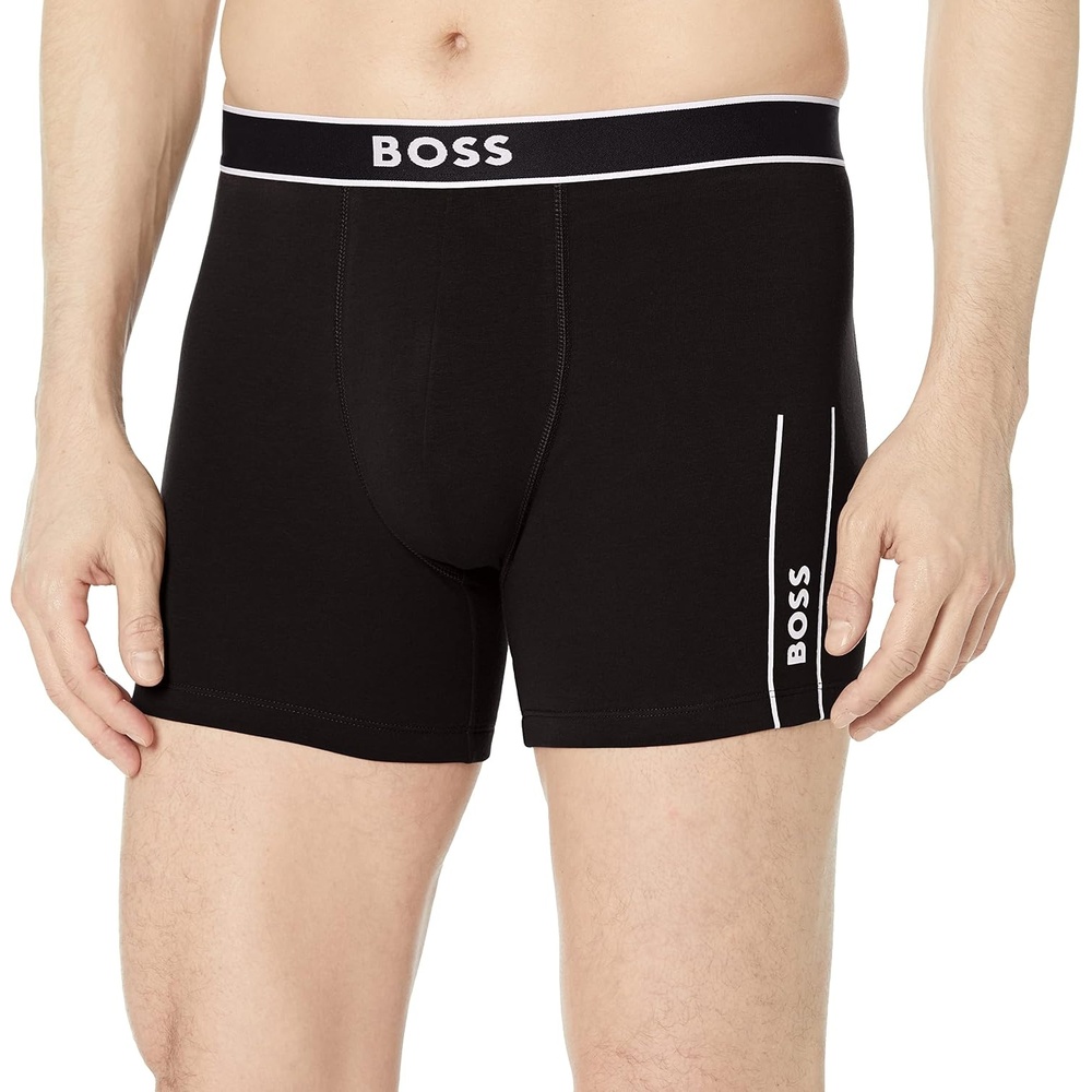image:imageBOSS mens Boxer Brief 24 LogoSolid Black