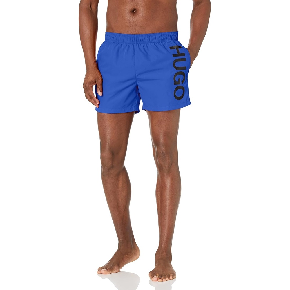 image:imageHugo Mens Vertical Logo Swim TrunksCaptain Navy