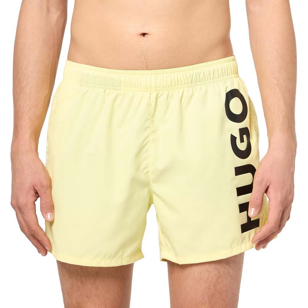 image:imageHugo Mens Vertical Logo Swim TrunksLemon Yellow