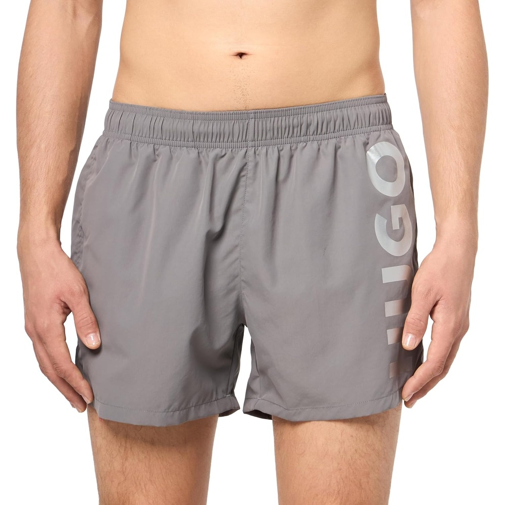 image:imageHugo Mens Vertical Logo Swim TrunksShadow Grey