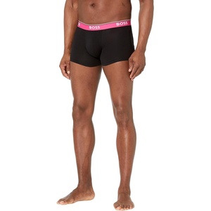 BOSS 3-Pack Power Trunks(Dark Black / Bright Magenta  Dark Black / Slate Grey  Dark Black / Frost White)