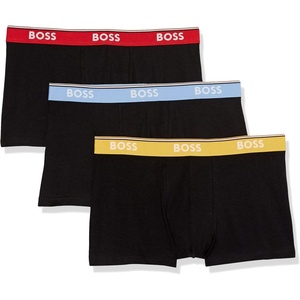BOSS 3-Pack Power Trunks(Dark Black / Pineapple  Dark Black / Red Flame  Dark Black / Light Dusty Blue)