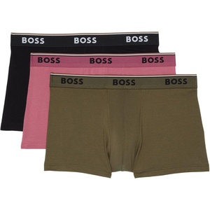 BOSS 3-Pack Power Trunks(Fern Green/Pink/Black)