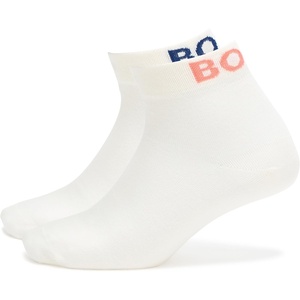BOSS Men’s 2-pack Logo Design Short Socks(Light Sesame)