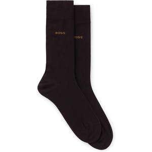 BOSS Men’s 2-pack Solid Mercerized Cotton Dress Sock(Dunkelbraun)
