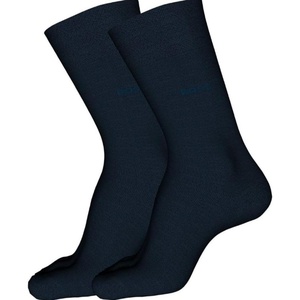 BOSS Men’s 2-pack Solid Mercerized Cotton Dress Sock(Nacy)