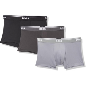 BOSS Men’s 3 Pack Sky Microfiber Trunk(Medium Grey)