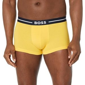 BOSS Men’s 3-pack Bold Logo Trunks(Midnight Blue/Red Flame/Pineapple Yellow)