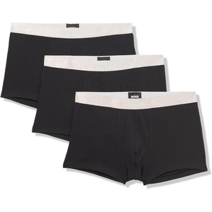 BOSS Men’s 3-pack Metallic Waistband Stretch Trunks(Black Currant)